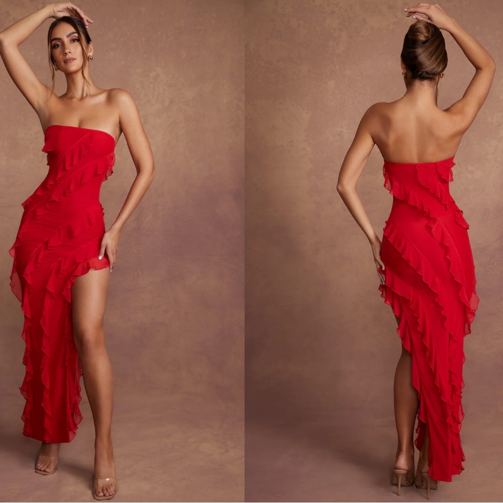 Oh Polly Red Nevali Dress